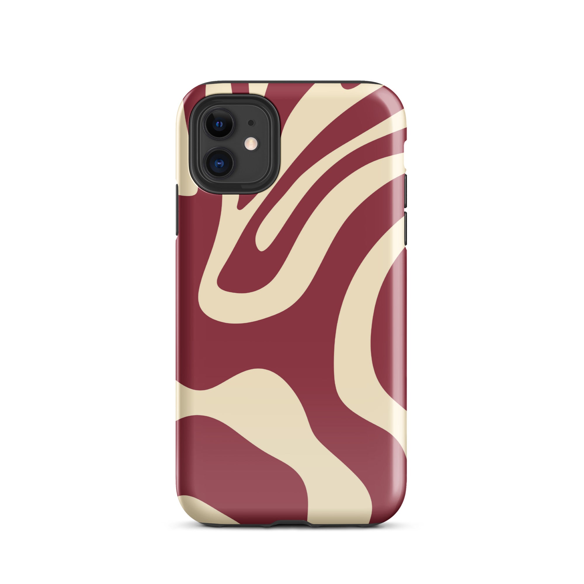 Red Wave iPhone® Dual-Layered Tough Case : Fashionable Protection, Induction Charging Compatible, Global Shipping, JHTEE Accessories. - JHTEE