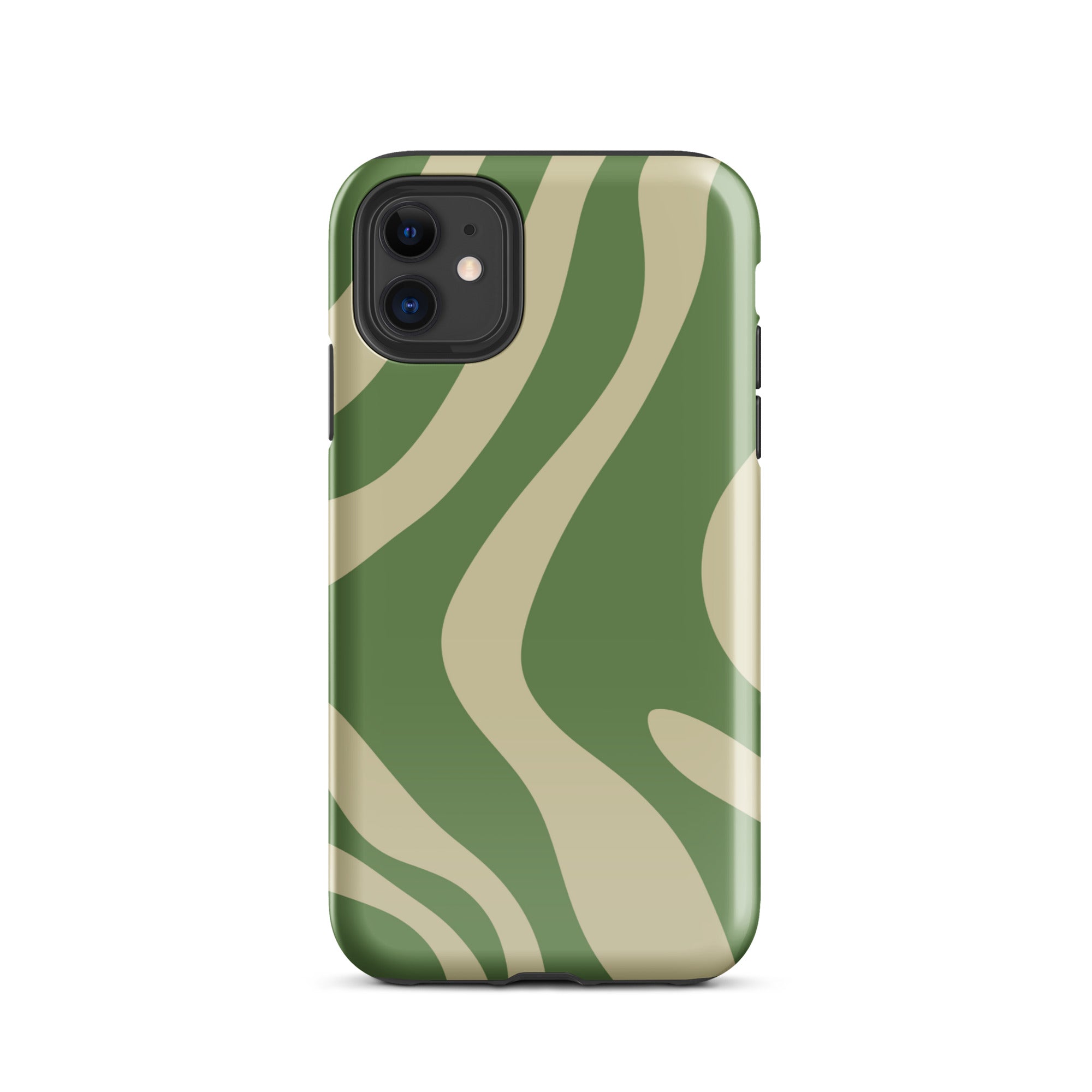 Green Wave iPhone® Dual-Layered Tough Case : Fashionable Protection, Induction Charging Compatible, Global Shipping, JHTEE Accessories. - JHTEE