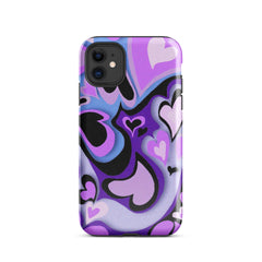 Hearts Art iPhone® Dual-Layered Tough Case : Fashionable Protection, Induction Charging Compatible, Global Shipping, JHTEE Accessories. - JHTEE