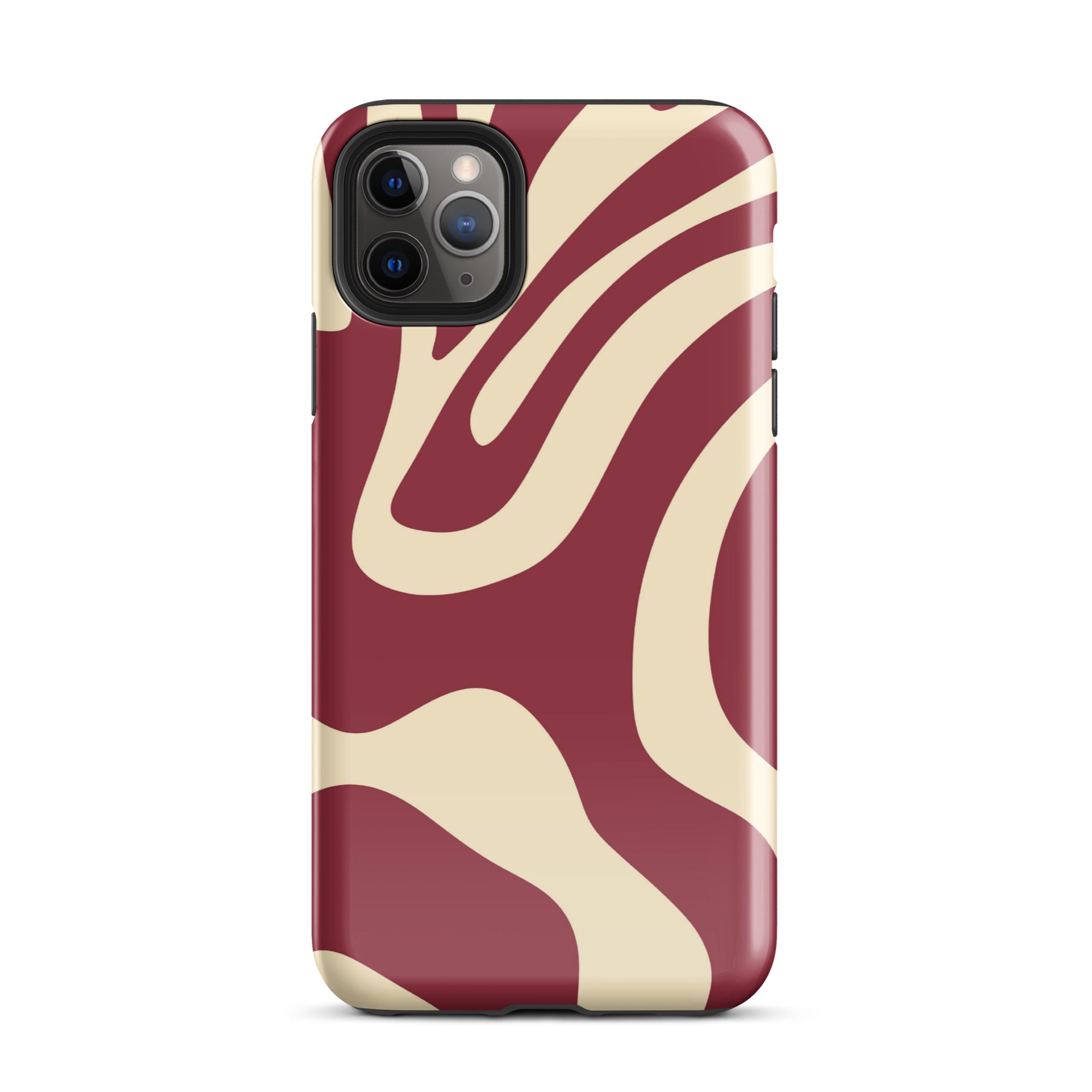 Red Wave iPhone® Dual-Layered Tough Case : Fashionable Protection, Induction Charging Compatible, Global Shipping, JHTEE Accessories. - JHTEE