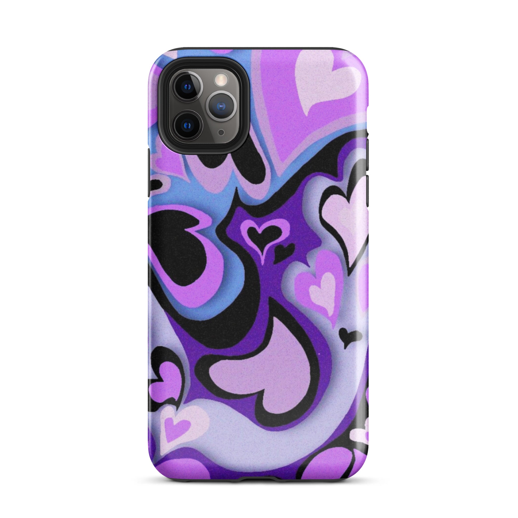 Hearts Art iPhone® Dual-Layered Tough Case : Fashionable Protection, Induction Charging Compatible, Global Shipping, JHTEE Accessories. - JHTEE