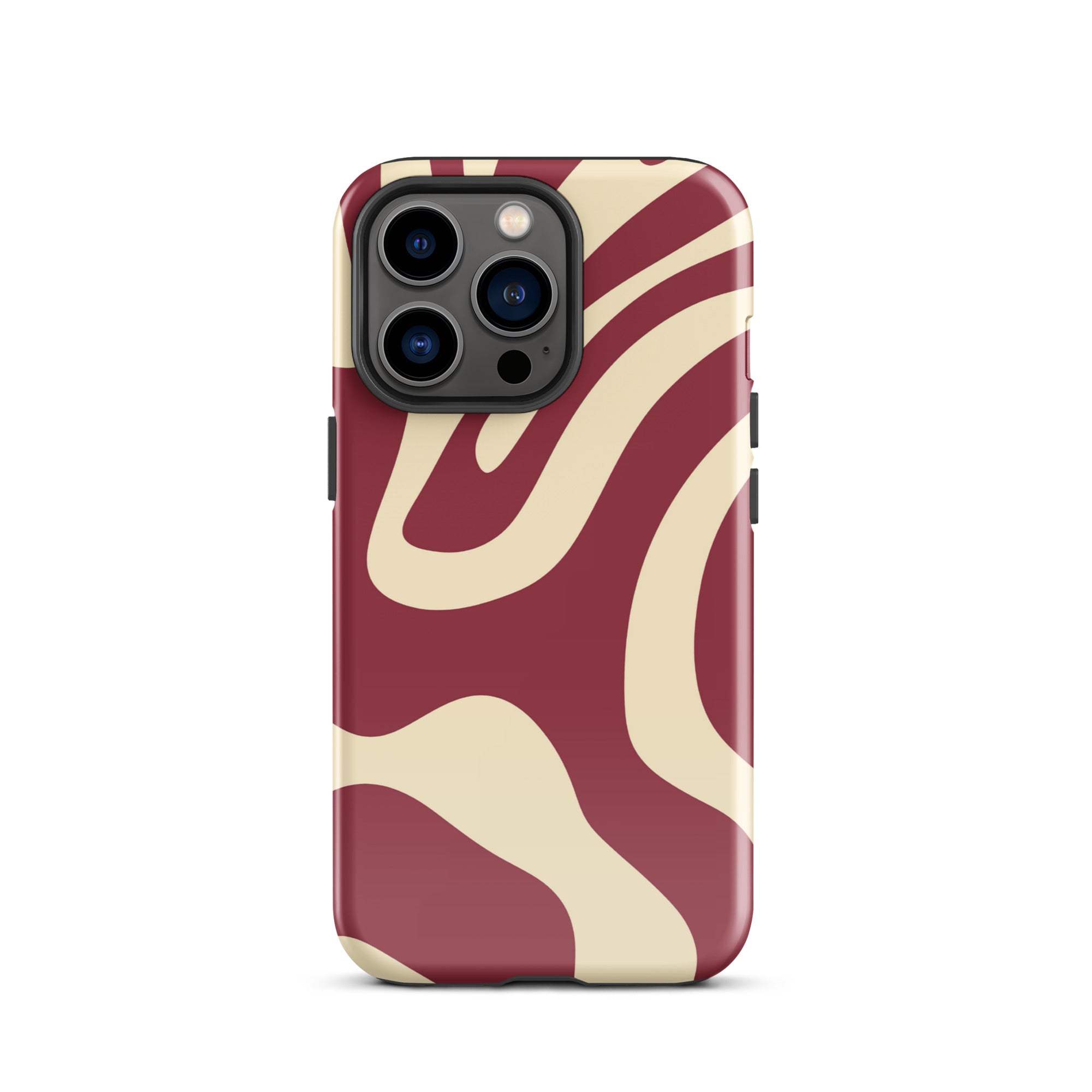 Red Wave iPhone® Dual-Layered Tough Case : Fashionable Protection, Induction Charging Compatible, Global Shipping, JHTEE Accessories. - JHTEE