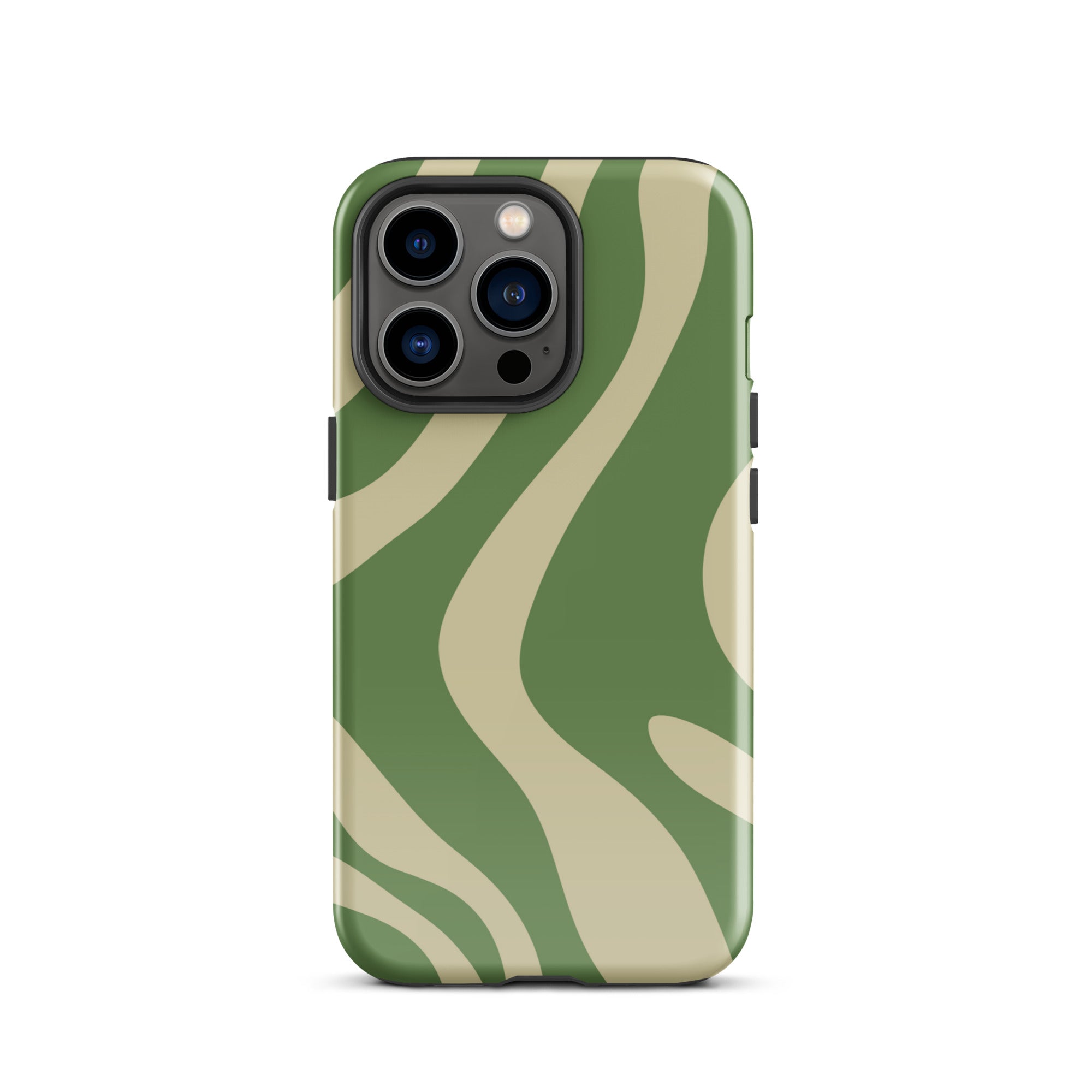 Green Wave iPhone® Dual-Layered Tough Case : Fashionable Protection, Induction Charging Compatible, Global Shipping, JHTEE Accessories. - JHTEE