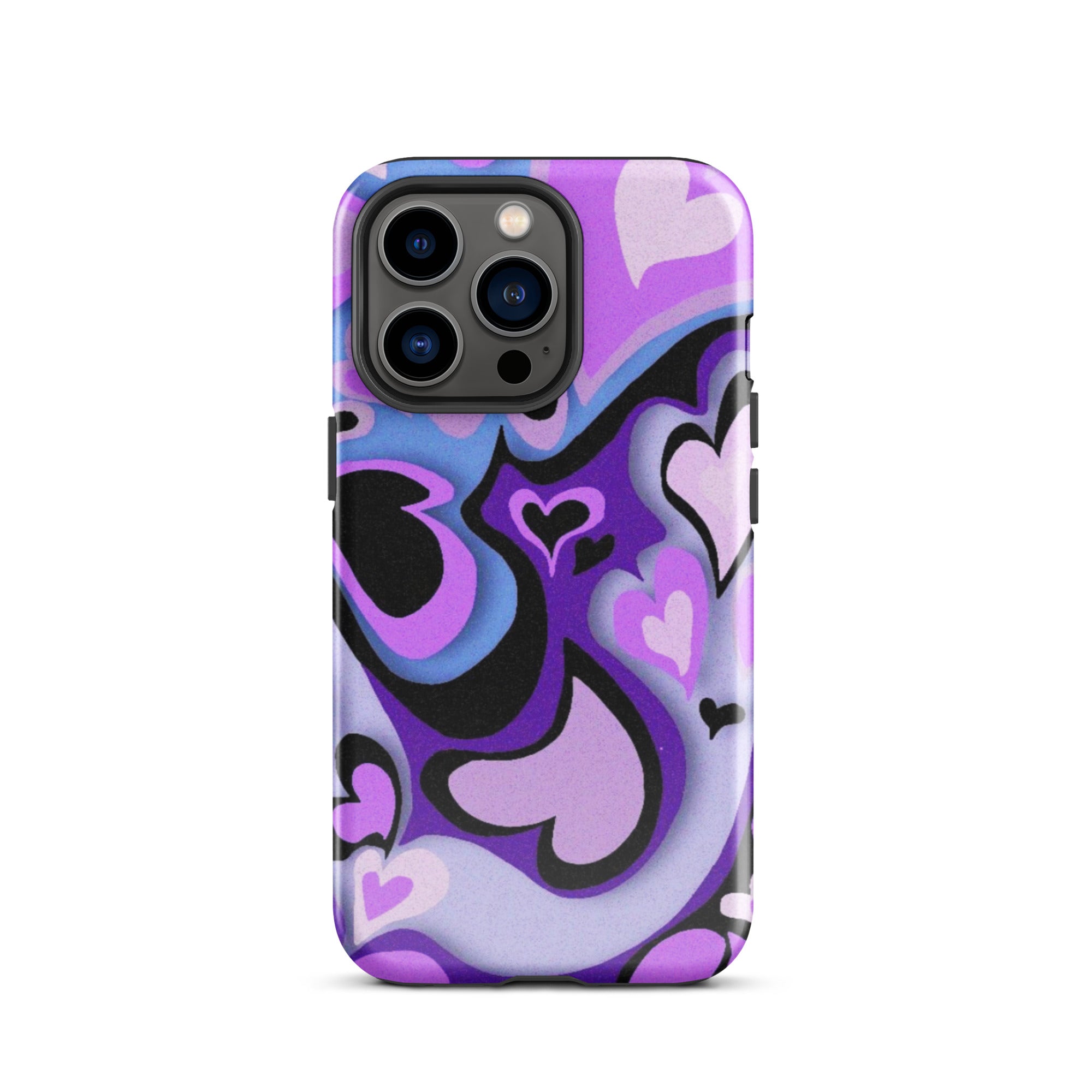 Hearts Art iPhone® Dual-Layered Tough Case : Fashionable Protection, Induction Charging Compatible, Global Shipping, JHTEE Accessories. - JHTEE