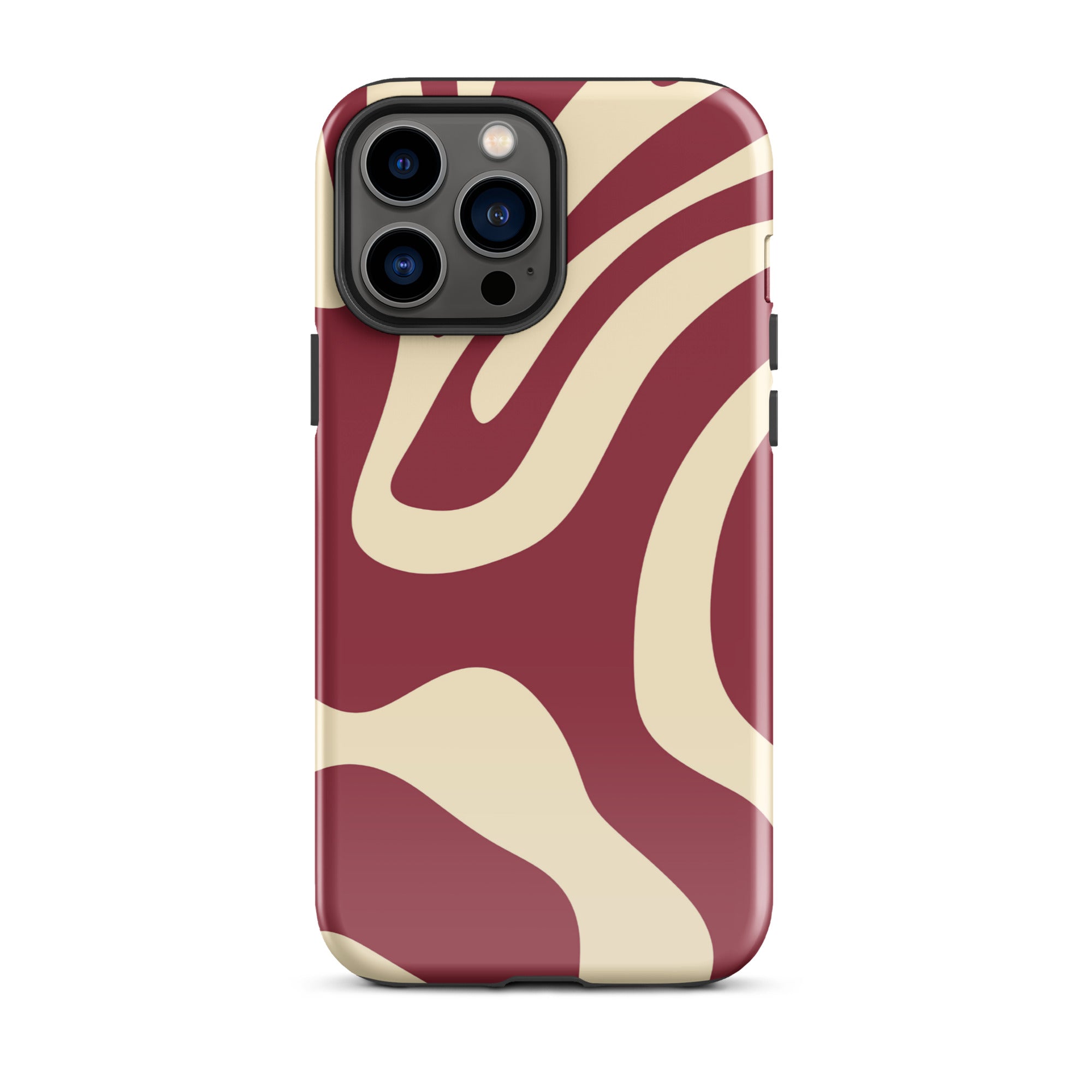 Red Wave iPhone® Dual-Layered Tough Case : Fashionable Protection, Induction Charging Compatible, Global Shipping, JHTEE Accessories. - JHTEE