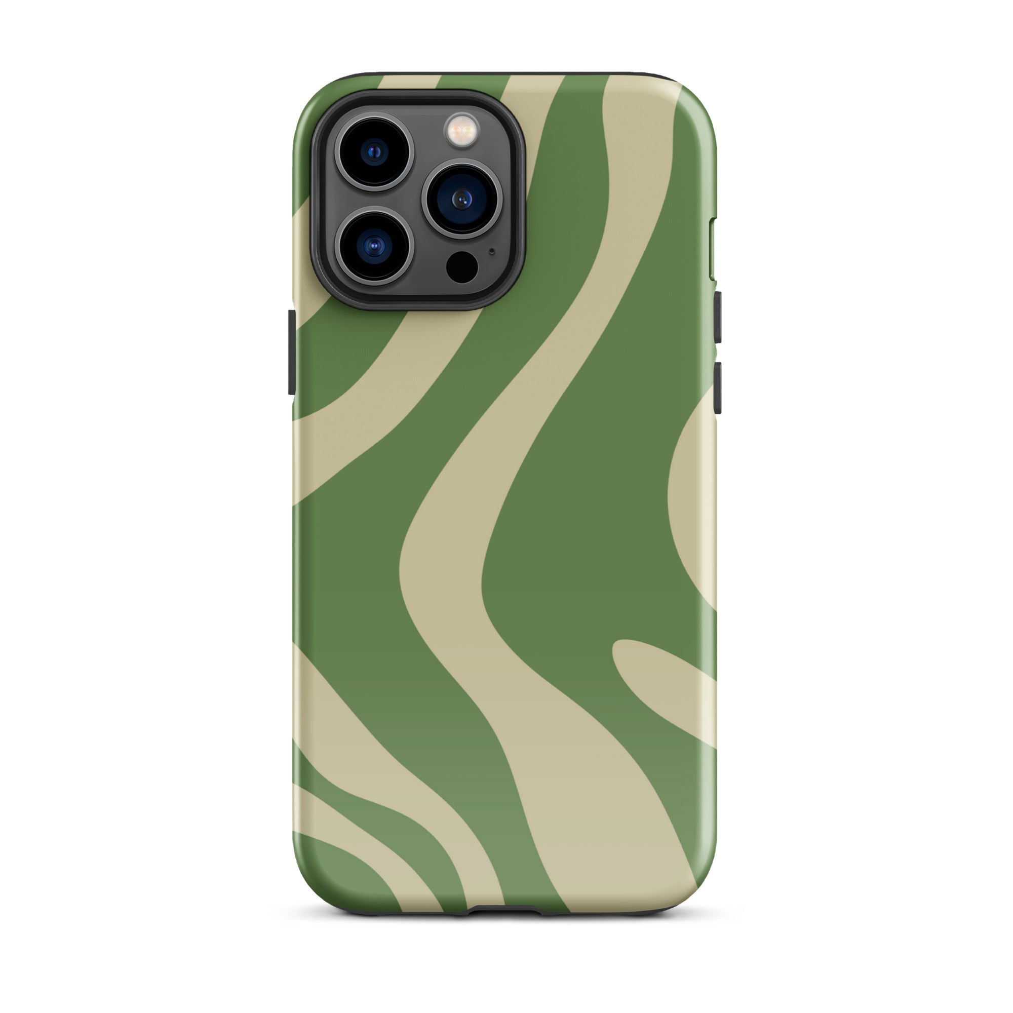 Green Wave iPhone® Dual-Layered Tough Case : Fashionable Protection, Induction Charging Compatible, Global Shipping, JHTEE Accessories. - JHTEE