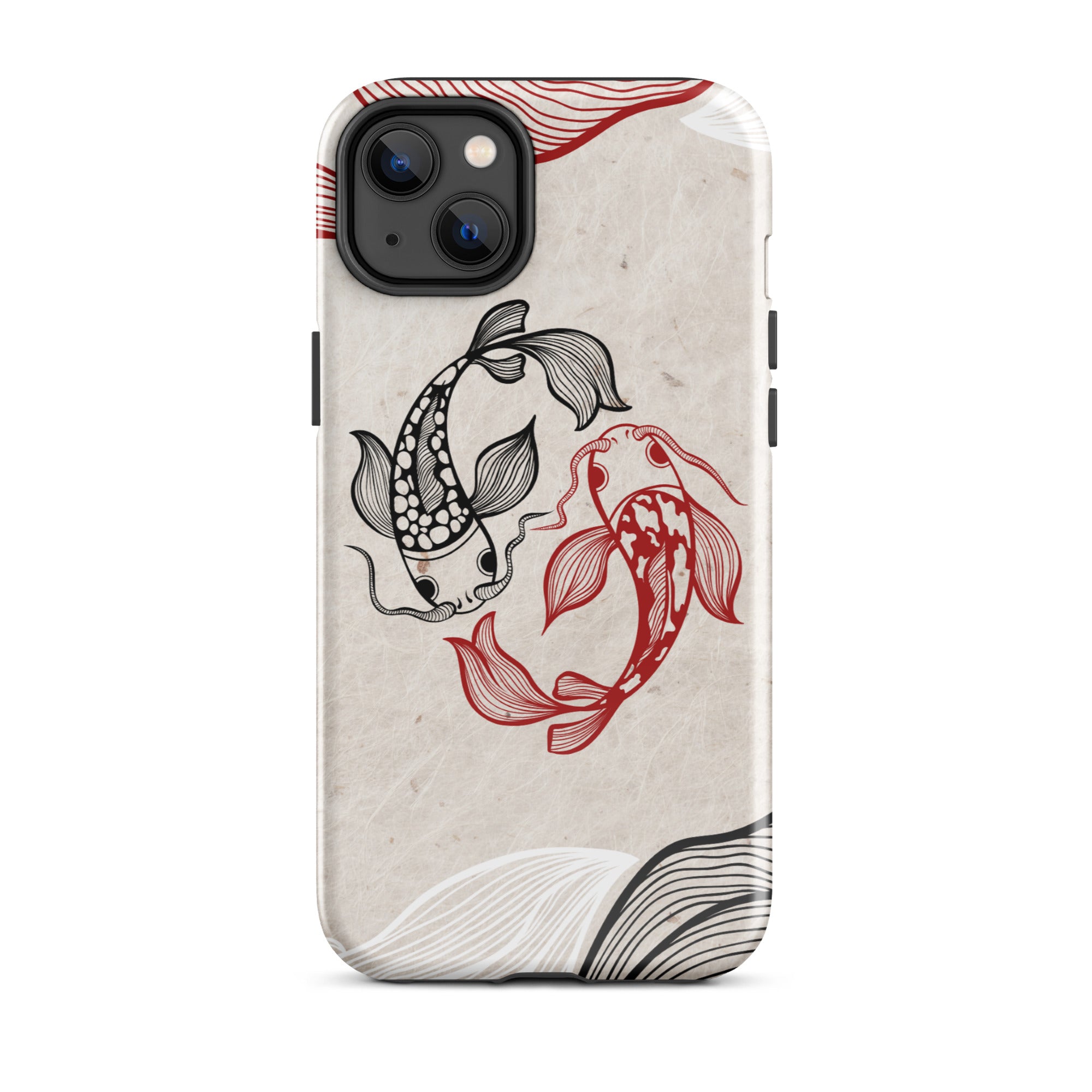 Koi Fish theme iPhone Dual-Layered Tough Case, Fashionable Protection, Induction Charging Compatible, Global Shipping, JHTEE Accessories. - JHTEE