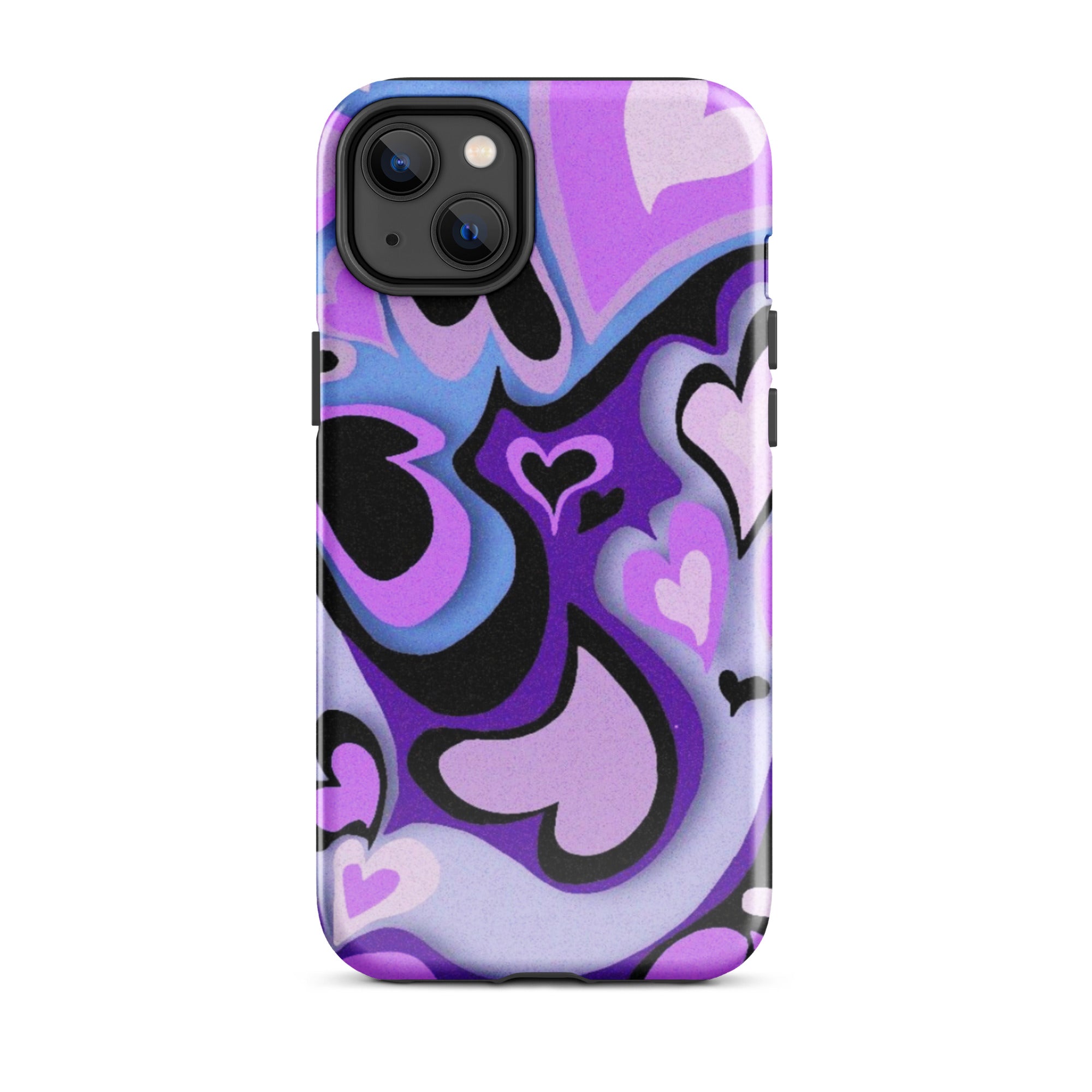 Hearts Art iPhone® Dual-Layered Tough Case : Fashionable Protection, Induction Charging Compatible, Global Shipping, JHTEE Accessories. - JHTEE