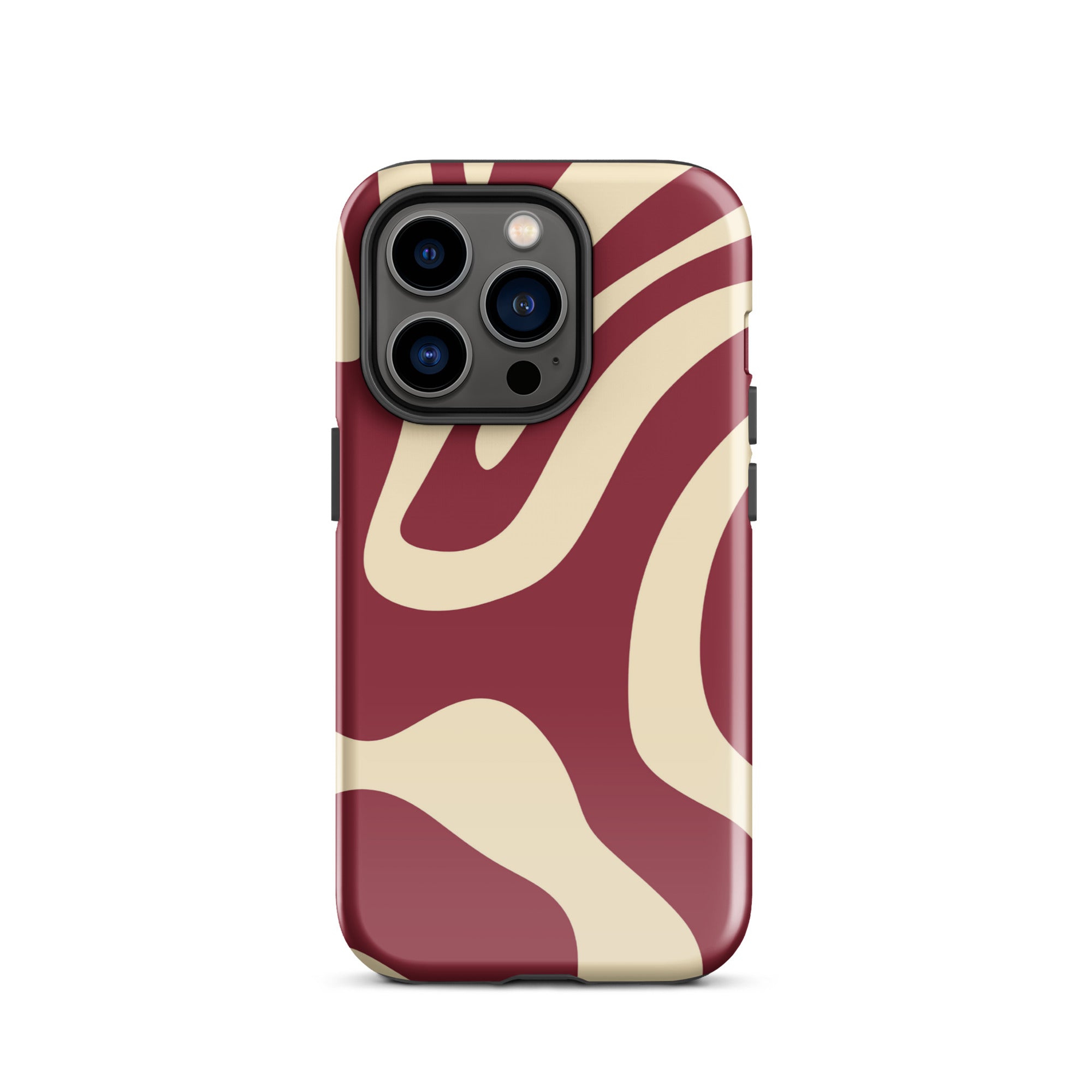 Red Wave iPhone® Dual-Layered Tough Case : Fashionable Protection, Induction Charging Compatible, Global Shipping, JHTEE Accessories. - JHTEE