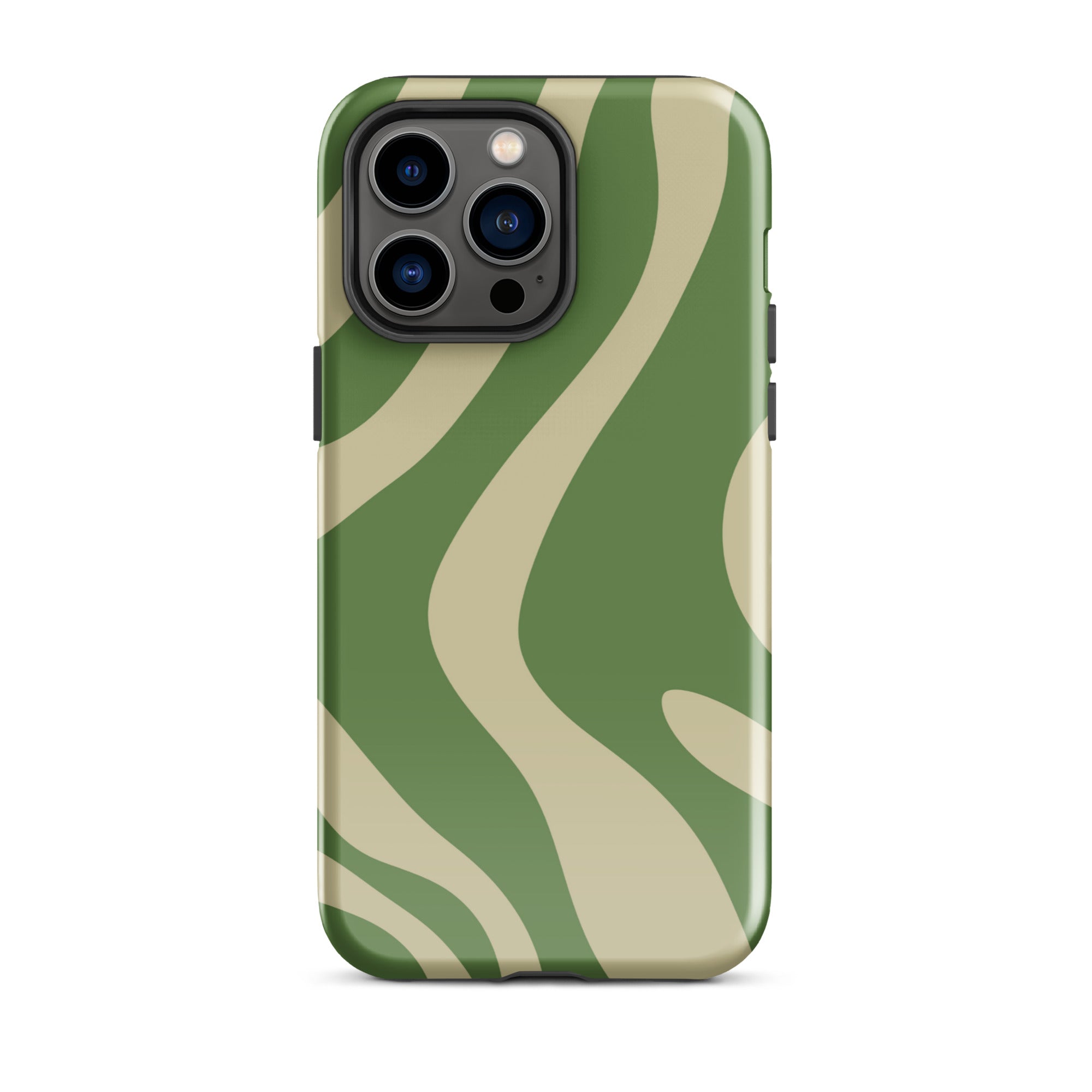 Green Wave iPhone® Dual-Layered Tough Case : Fashionable Protection, Induction Charging Compatible, Global Shipping, JHTEE Accessories. - JHTEE