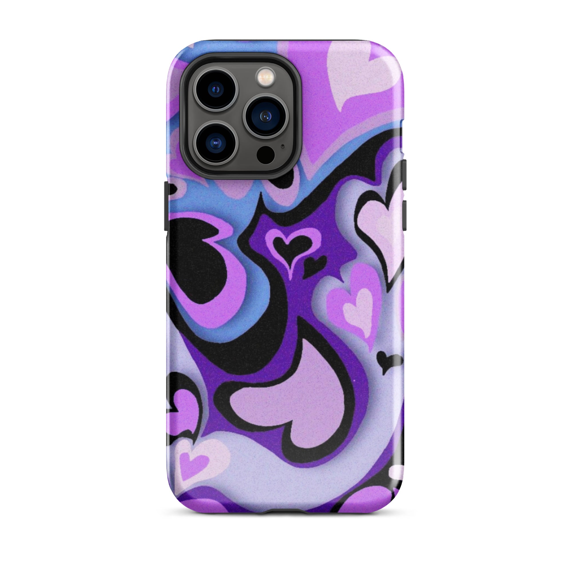 Hearts Art iPhone® Dual-Layered Tough Case : Fashionable Protection, Induction Charging Compatible, Global Shipping, JHTEE Accessories. - JHTEE