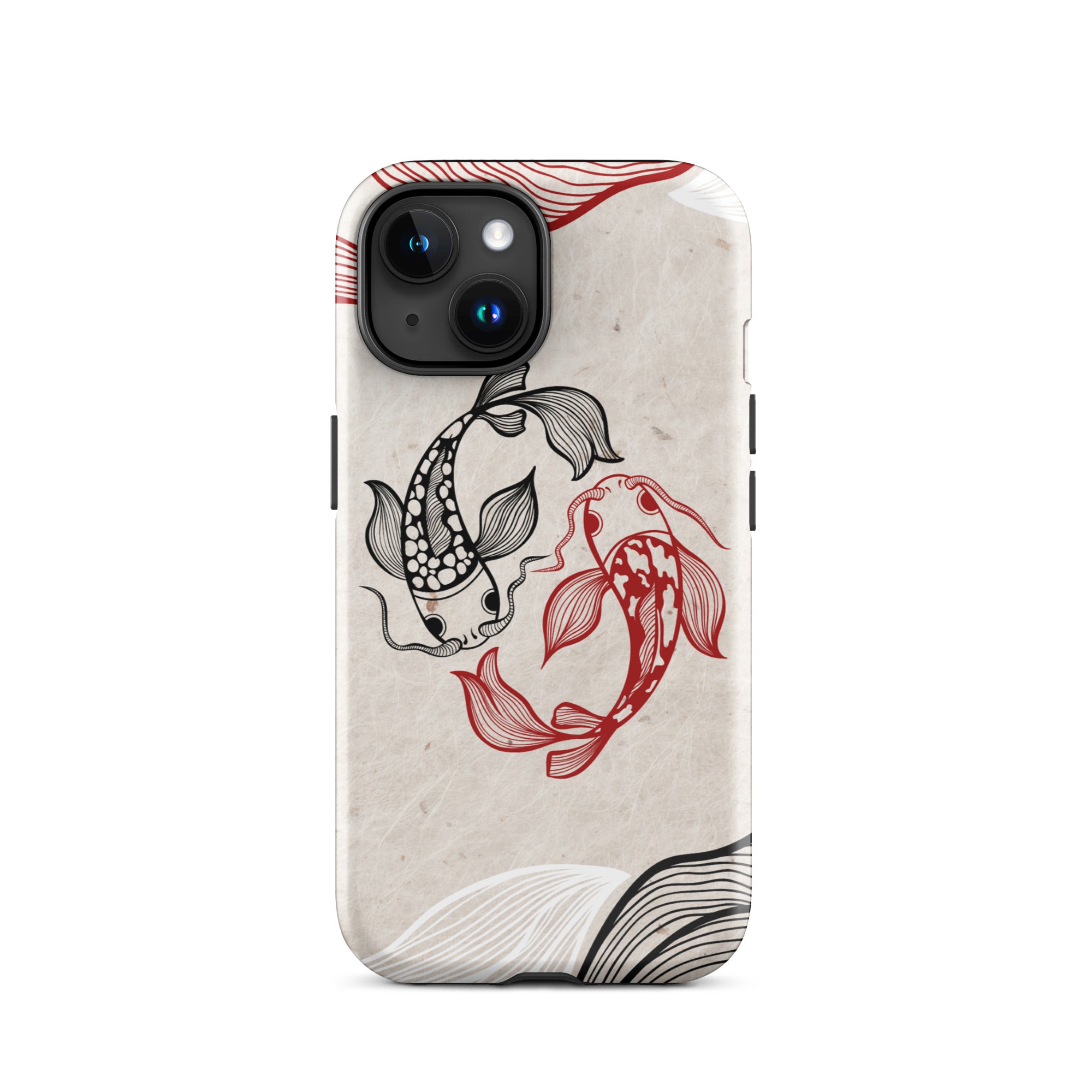 Koi Fish theme iPhone Dual-Layered Tough Case, Fashionable Protection, Induction Charging Compatible, Global Shipping, JHTEE Accessories. - JHTEE