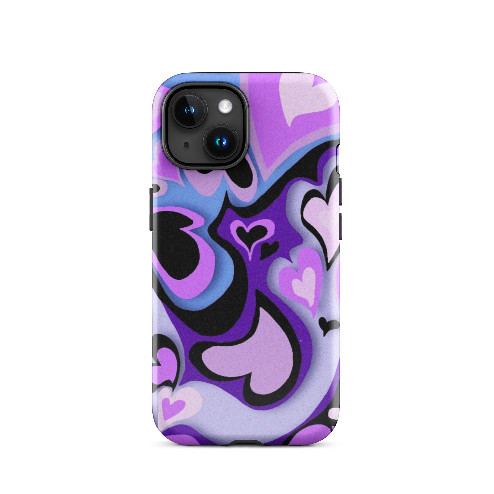 Hearts Art iPhone® Dual-Layered Tough Case : Fashionable Protection, Induction Charging Compatible, Global Shipping, JHTEE Accessories. - JHTEE