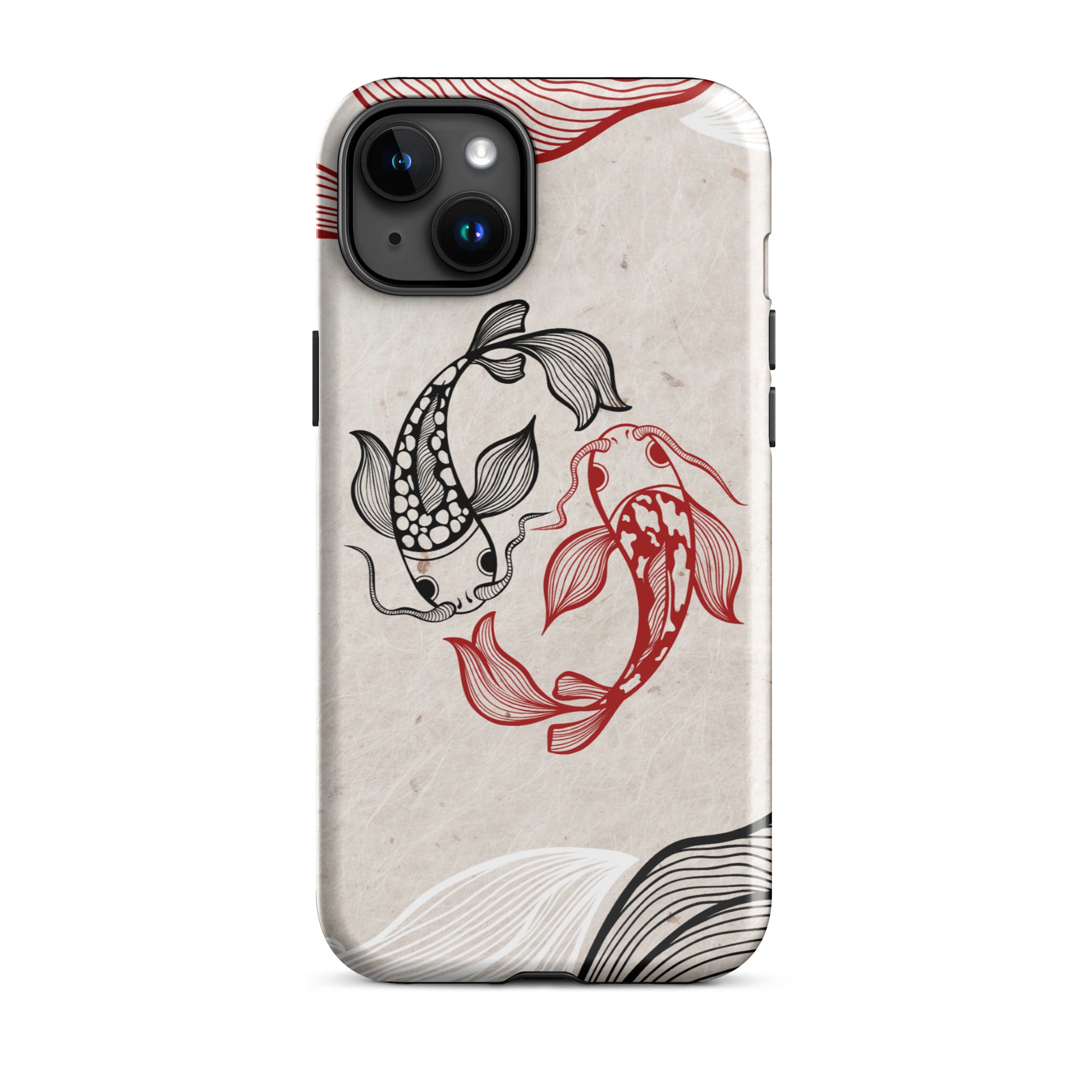 Koi Fish theme iPhone Dual-Layered Tough Case, Fashionable Protection, Induction Charging Compatible, Global Shipping, JHTEE Accessories. - JHTEE