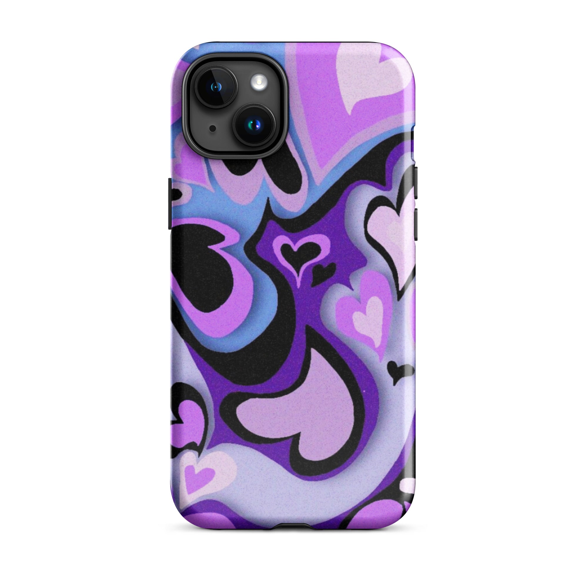 Hearts Art iPhone® Dual-Layered Tough Case : Fashionable Protection, Induction Charging Compatible, Global Shipping, JHTEE Accessories. - JHTEE