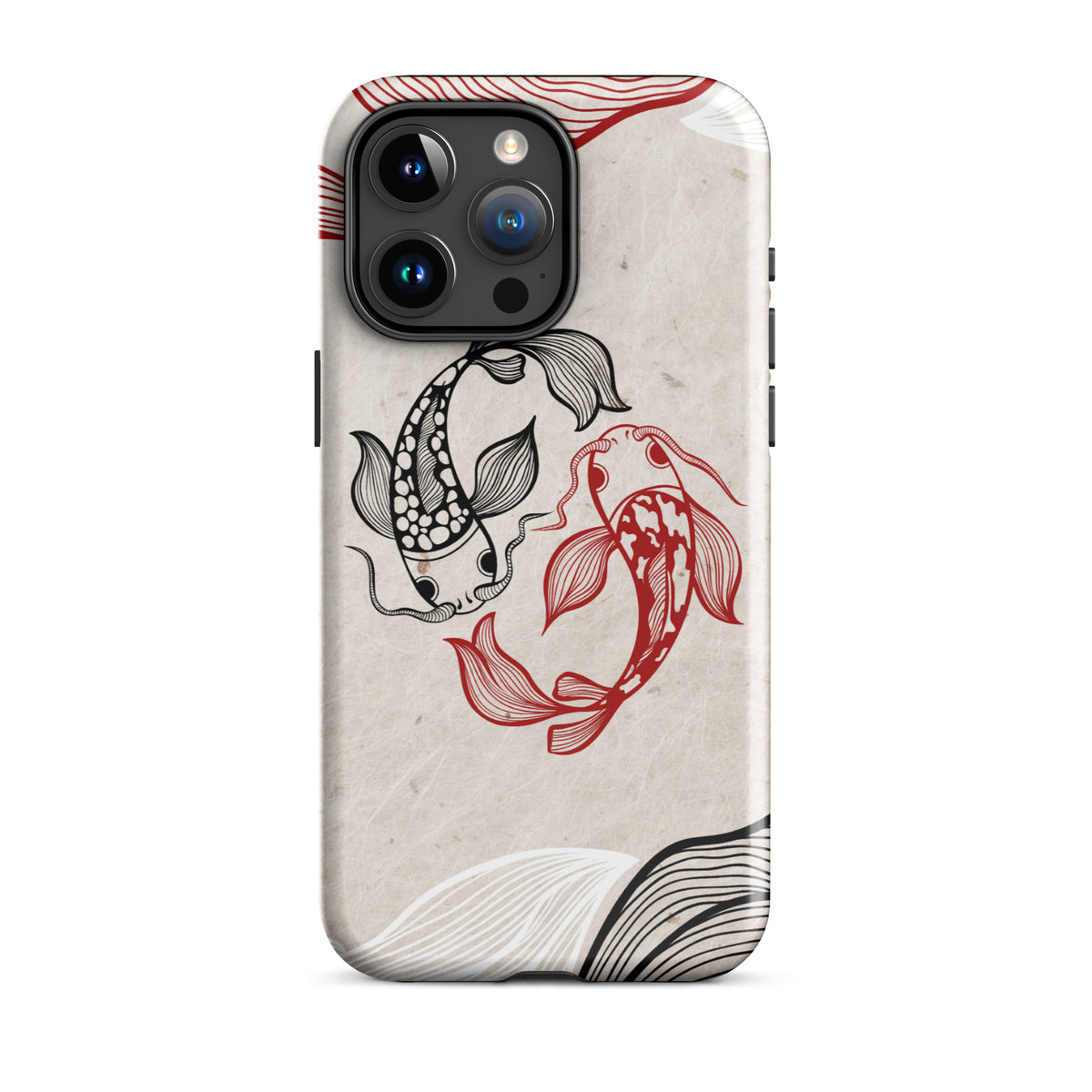 Koi Fish theme iPhone Dual-Layered Tough Case, Fashionable Protection, Induction Charging Compatible, Global Shipping, JHTEE Accessories. - JHTEE