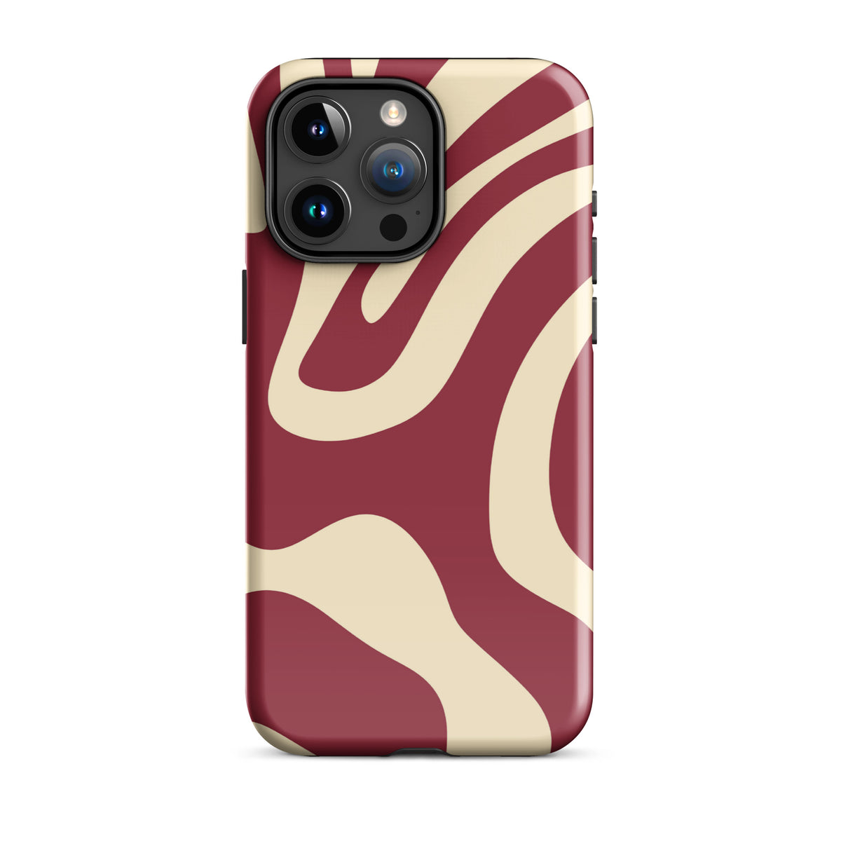 Red Wave iPhone® Dual-Layered Tough Case : Fashionable Protection, Induction Charging Compatible, Global Shipping, JHTEE Accessories. - JHTEE