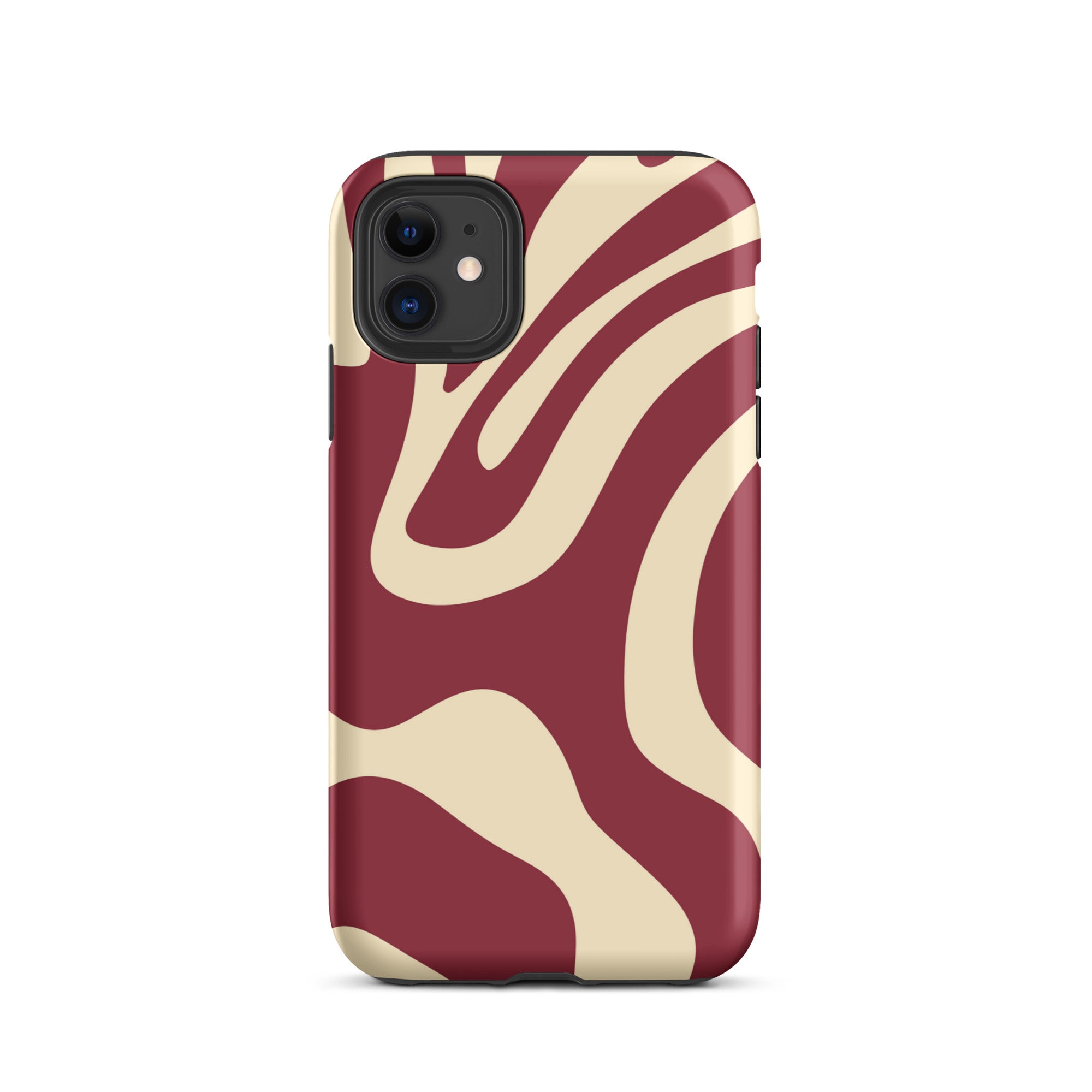 Red Wave iPhone® Dual-Layered Tough Case : Fashionable Protection, Induction Charging Compatible, Global Shipping, JHTEE Accessories. - JHTEE