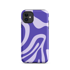 Violet Wave iPhone® Dual-Layered Tough Case : Fashionable Protection, Induction Charging Compatible, Global Shipping, JHTEE Accessories. - JHTEE