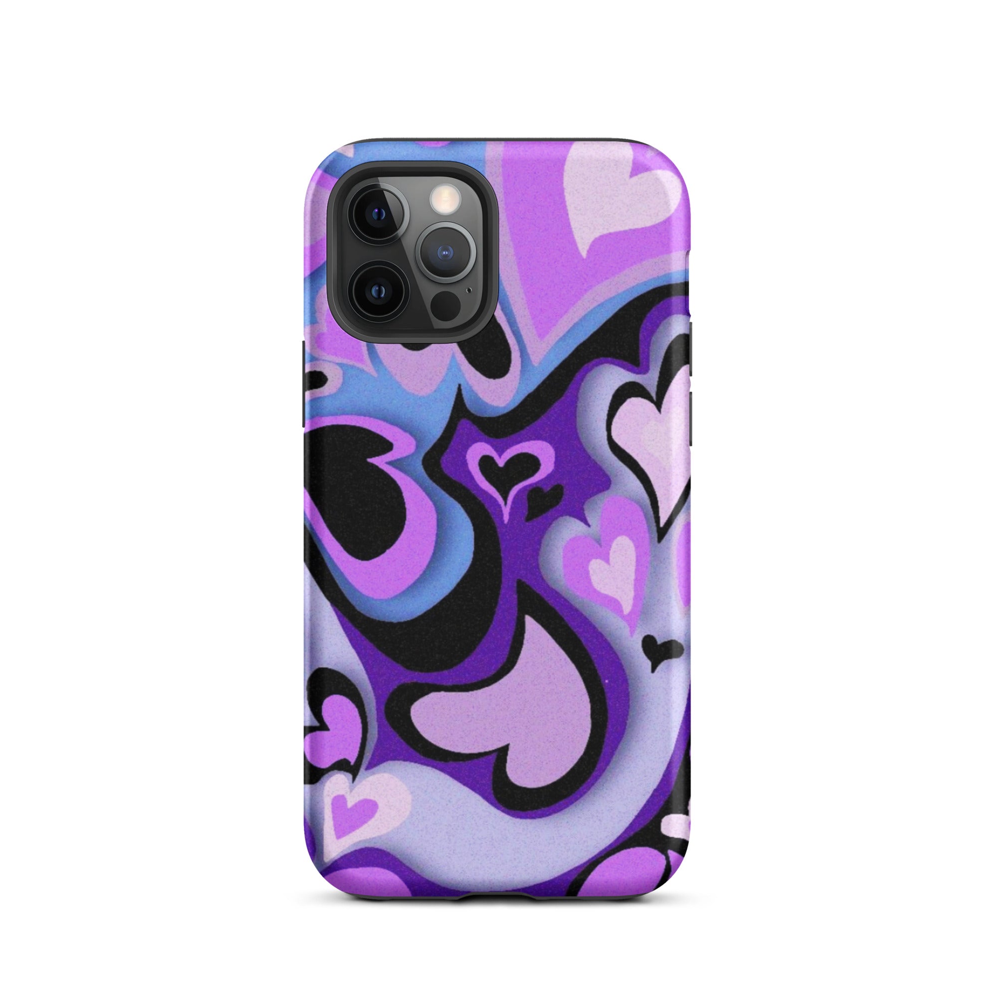 Hearts Art iPhone® Dual-Layered Tough Case : Fashionable Protection, Induction Charging Compatible, Global Shipping, JHTEE Accessories. - JHTEE