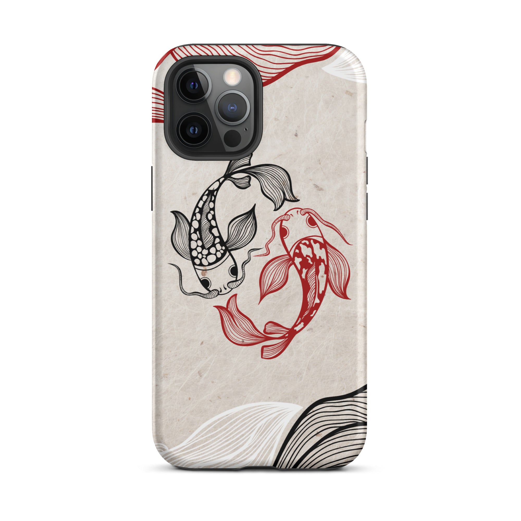 Koi Fish theme iPhone Dual-Layered Tough Case, Fashionable Protection, Induction Charging Compatible, Global Shipping, JHTEE Accessories. - JHTEE