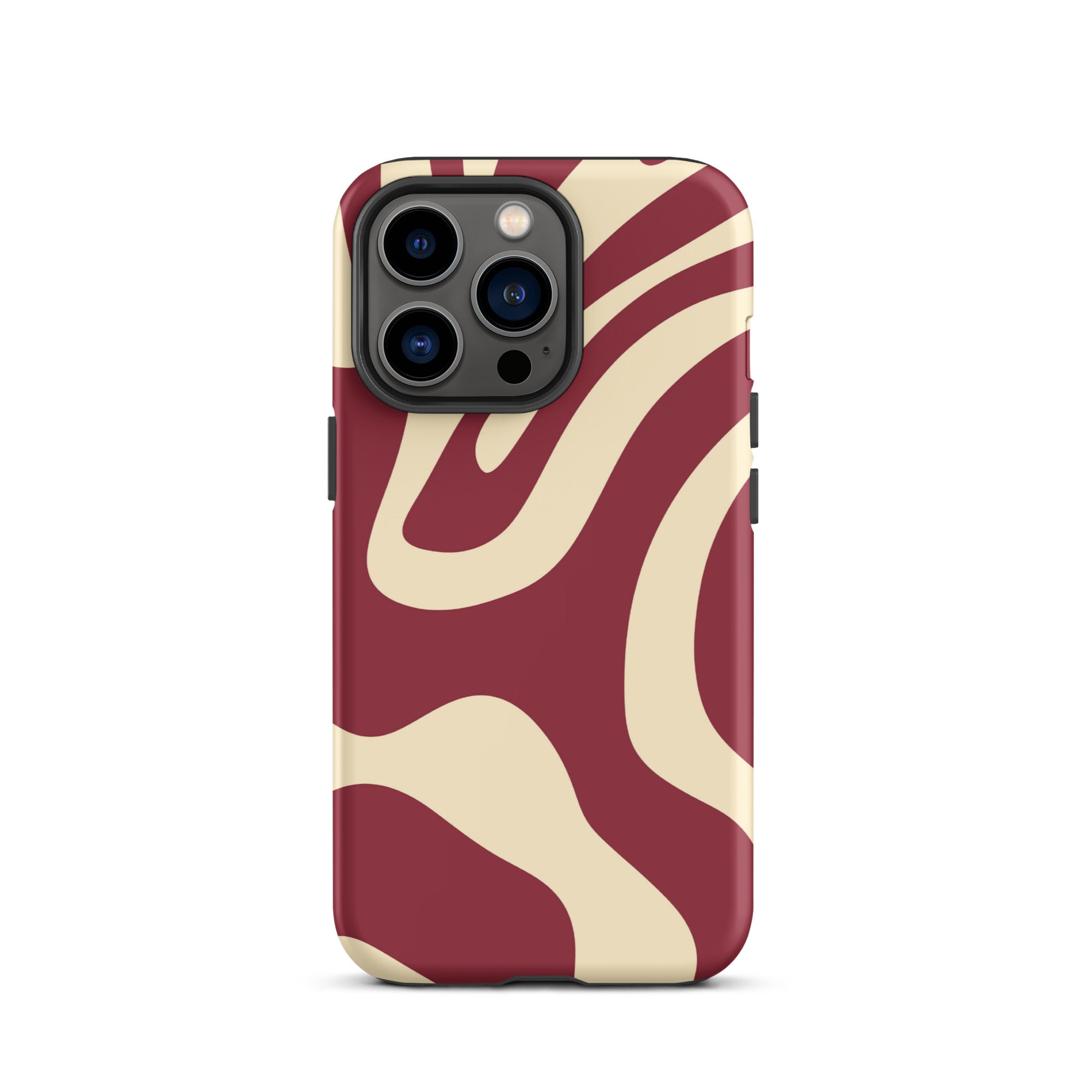 Red Wave iPhone® Dual-Layered Tough Case : Fashionable Protection, Induction Charging Compatible, Global Shipping, JHTEE Accessories. - JHTEE