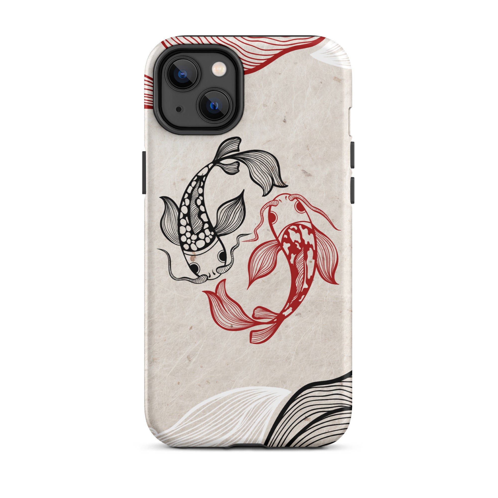 Koi Fish theme iPhone Dual-Layered Tough Case, Fashionable Protection, Induction Charging Compatible, Global Shipping, JHTEE Accessories. - JHTEE