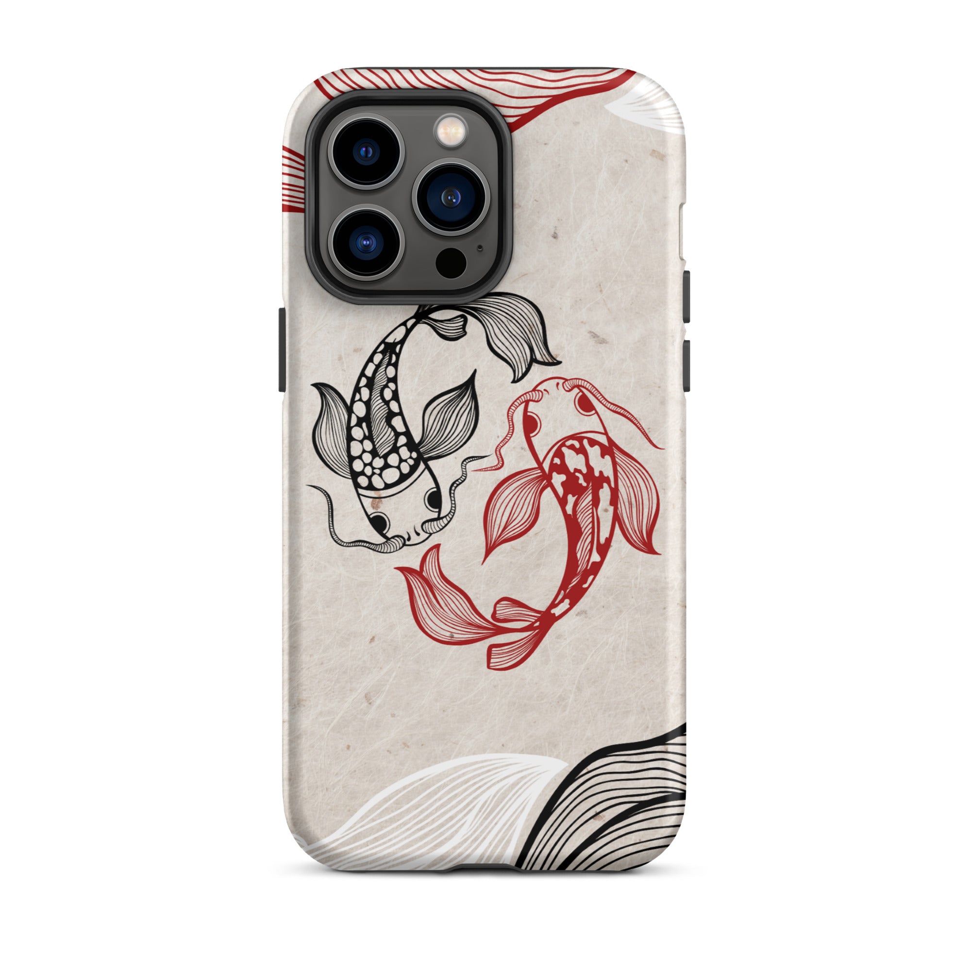 Koi Fish theme iPhone Dual-Layered Tough Case, Fashionable Protection, Induction Charging Compatible, Global Shipping, JHTEE Accessories. - JHTEE