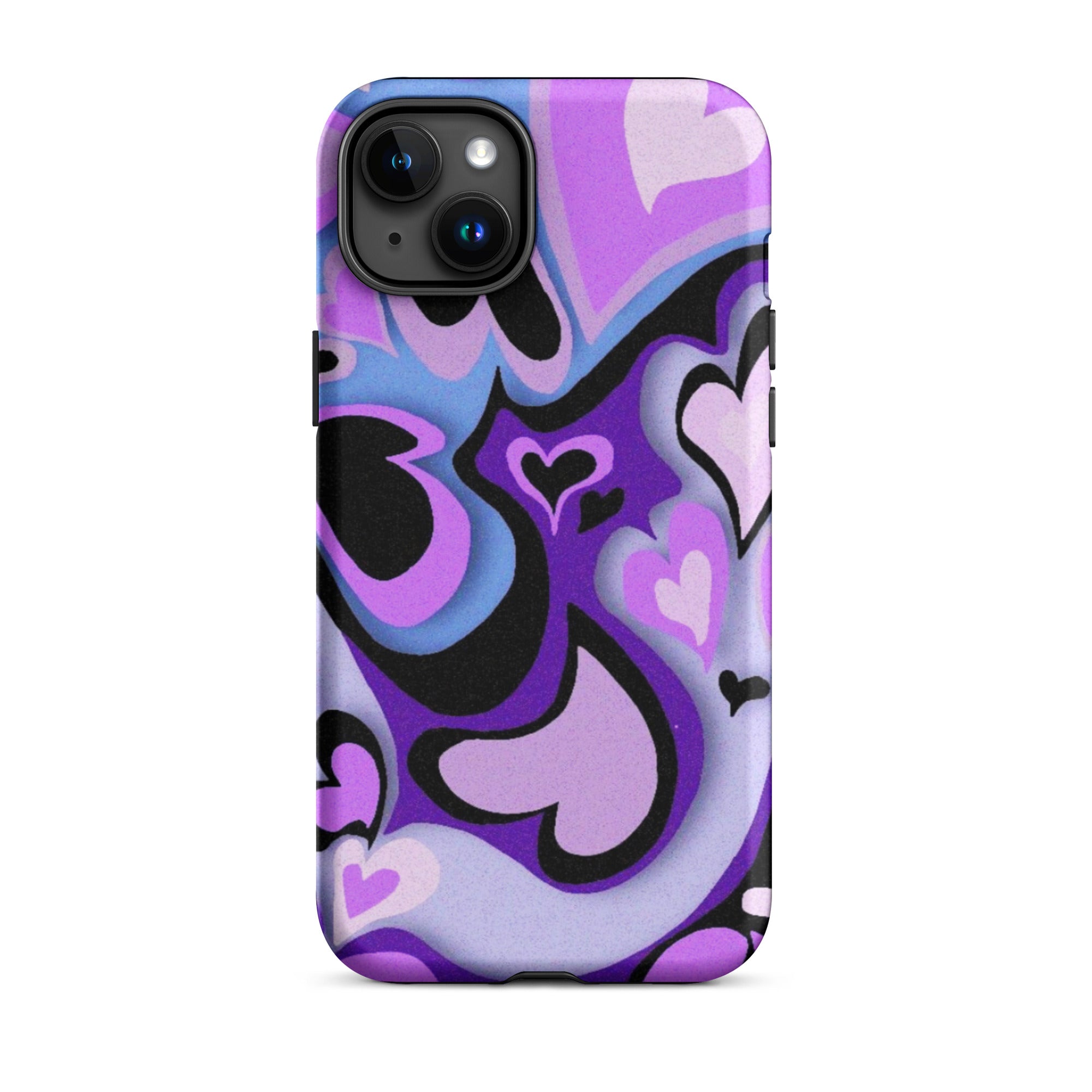 Hearts Art iPhone® Dual-Layered Tough Case : Fashionable Protection, Induction Charging Compatible, Global Shipping, JHTEE Accessories. - JHTEE