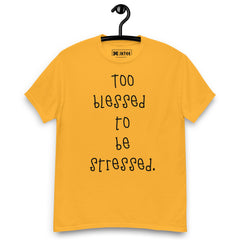 To Blessed to Be Stressed Graphic Unisex T-Shirt - JHTEE Apparel.