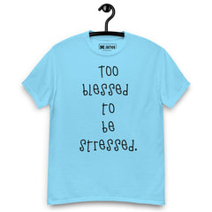 To Blessed to Be Stressed Graphic Unisex T-Shirt - JHTEE Apparel.