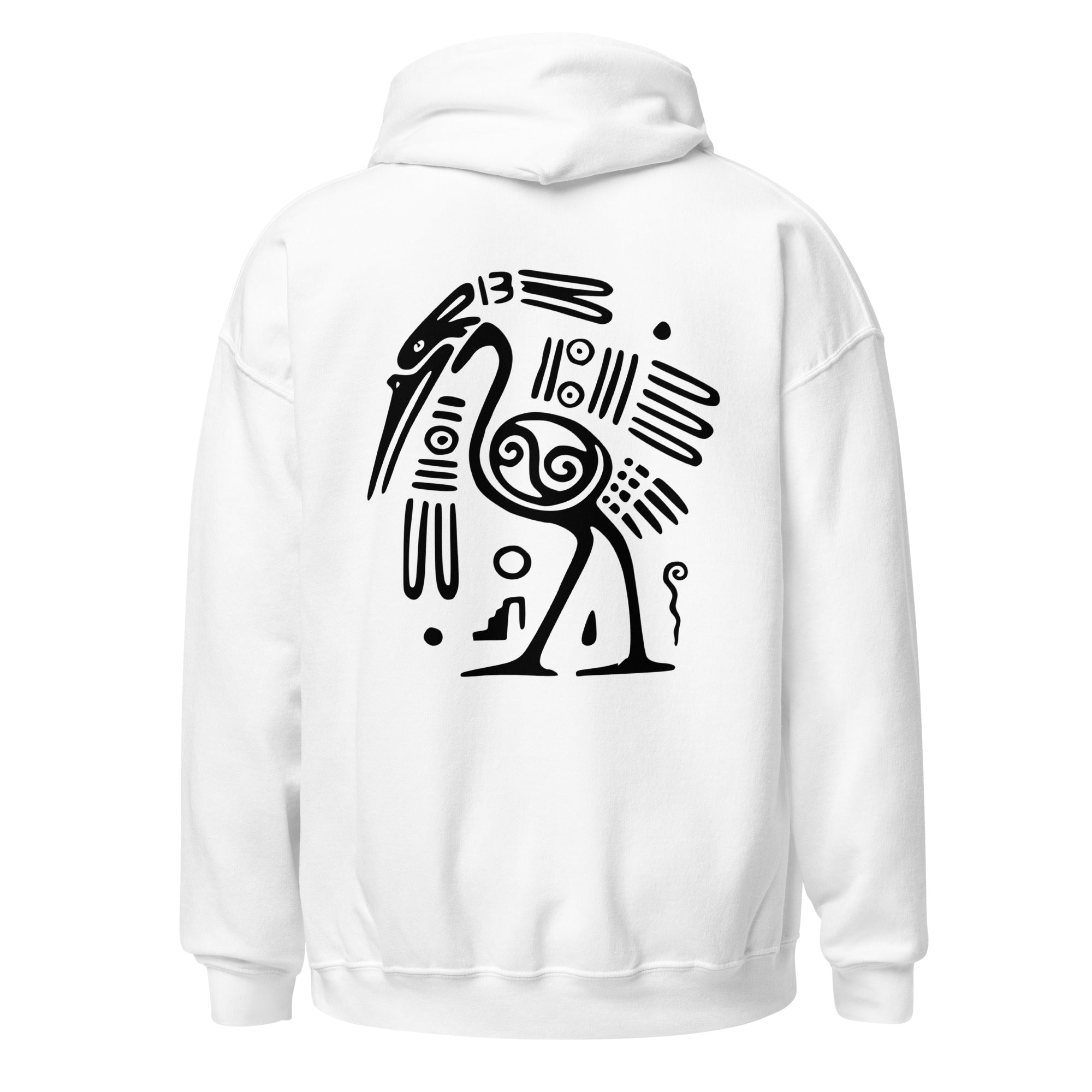 Aztec Crane Art Unisex Heavy Blend Hoodie - JHTEE